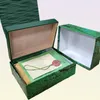 S Boxes Fashion Green Case Caffice Watch Box Sacks Сертификат Оригинальные коробки для деревянной женщины, мужчина часы, подарочные Accesso6860926
