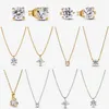 2023 new 925 silver Pendant Necklaces for women with ZC Shiny Jewelry Pandoras Era Bezel Lab-grown Diamond designer Necklace high-quality collarbone chain with box