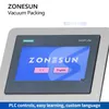 Zonesun Automatisk Rotary Vacuum Packaging Machine Vakuumtätning Bags Foodsaver Meat Snacks Beef Jerky Packing Equipment ZS-VPM16