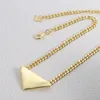 Kvinnors triangel korrekt version hänge halsband för kvinnor lyxiga designers halsband med örhängen länk kedja chd23092512-6 elsaky