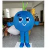 Halloween azul mirtilo mascote traje prop mostrar boneca dos desenhos animados traje traje humano