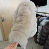 Women's Fur Faux Maomaokong 2023 Fashion Natural Real Coat Women Winter Warm Luxury Jacket Plus Size Outwear Female Vest Coats Beige 230925