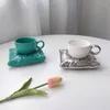 Tazze Breve Impugnatura Rotonda In Ceramica Con Vassoio Per Cuscini Tazza Da Caffè Al Latte Tè Tazze Da Ufficio Bicchieri Il Regalo Di Compleanno Per Gli Amici