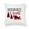 Pillow Home Decoration Christmas Happy Green Plant Flower Ring House Polyester Funda De Almohada