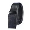 Gürtel Trendy Automatic Buckle Belt Business Casual Design Herren- und Frauen täglich vielseitiges Litschee Muster A2906