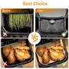 Moldes de cozimento Retângulo Descartável Airfryer Forro de Papel À Prova D 'Água Oilproof NonStick Mat para Ninja Foodi Air Fryer Acessórios 230923