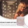 Gift Wrap Round Box Flower Packing Case Wedding Bouquet Flowers Cardboard Paper Bride Rose