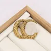 Classic Style Designer Brooch Gold Plated Brand Letter Brooches for Women Charm Wedding Gift High Quality Jewelry Accessorie