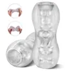 Masturbadores Hand Held Masturbador Transparente Realista Vagina Boquetes Estimulador de Garganta Profunda para Homens Dick Glans Trainer Massageador Brinquedos Sexuais 230925