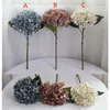 Dried Flowers Retro Autumn Hydrangea Bouquet Artificial Room Home Decoration DIY Wedding Floral Arrangement Party Supplies Po Props 230923