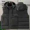 Gilets pour hommes Grande taille S-8XL automne vestes sans manches hommes gilet 2023 nouvelle marque de mode hommes chaud gilet à capuche Style coréen manteaux rembourrés L230925