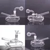 Atacado criativo mini tanque 3D forma narguilé 14mm feminino água dab rig tabaco bong cachimbo com tigela de queimador de óleo de vidro para fumar erva seca