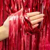 Party Decoration 2M Background Wedding Foil Fringe Curtain Sequin Bachelorette Po Backdrop Wall Birthday BabyShower