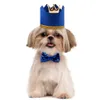 Vêtements de chien Pet Festival Party Black Paillettes Top Hat Bow Tie Décoration Set Bowtie Mode Paillettes réglable avec 230923