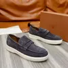 Designer Charms Walk Men's Casual Shoes Travis L&P Loafers Flat Low Top Suede Cow Leather Oxfords Moccasins Rubber Sole Gentleman Walking With Box EU38-46