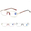 Sunglasses Anti-Blue Light Reading Glasses Square Frames Anti Fatigue Hyperopia Presbyopic Eyewear Women Men Blue Ray