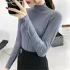 Women's Sweaters 2023 Half Turtleneck Thin Knit Sweater Women Autumn And Winter Slim Tight-fitting Pullover Short Inner Long-sleeved