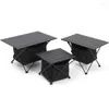 Camp Furniture Outdoor Camping Portable Tables Trips Hike With Storage Box Kit Lightweight Aluminum Alloy Picnic BBQ Table Stable Folding