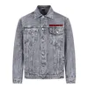 Ceketler Tasarımcı Erkek Ceket Bombacı Jean Ceketler Nedensel Tasarımcı Şık denim kot palto kaykay
