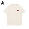 Men's Ami Amoring Classic Love Arrow T-shirt Green Peach Heart Cotton Short Sleeve Unisex Summer HI7ZXX8Q