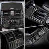 Kolfiber för Mercedes Benz C -klass W204 Bil Innerväxel Air Conditioning CD -panel Läsning Ljus Täcktrim Bilklistermärken AC291P