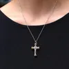 Chains Stainless Steel Jewelry Unisex Openable Tube For Ashes Cross Shape Wishing Bottle Necklace Pet Cinerary Box Pendant