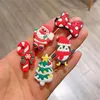 Acessórios para o cabelo 10 Pçs/set Grampos de Cabelo de Natal Crianças Dos Desenhos Animados Papai Noel Boneco de Neve Elk Bow Bun Headdress Bb Clips