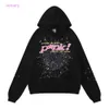 Tracksuit Women And Mens Unisex Spider Web Foam Printed Hoodies And Pants Two Piece Set Hip-hop Loose Loop Hoodie Sweatshirts Jogger Suit