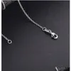 Chains 1Mm 925 Sterling Sier Link Necklaces For Women Pendant Lobster Clasps Rolo Chain Fashion Diy Jewelry Accessories 16 18 20 22 Dr Dhpc6