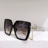 럭셔리 디자이너 선글라스 0410S 선글라스 여성 클래식 패션 쇼핑하는 큰 상자 안경 금속 체인 안티 ultraviolet 렌즈 디자이너 최고 품질