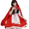 Costume d'Halloween petit chaperon rouge sorcière fantôme mariée cape magique blanche neige Cosplay Dressing croisé