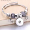 Charm-Armbänder Großhandel mit elastischen Armbändern, Druckknöpfen, Schmuck, Armreifen, 18 mm, Charms, Perlenarmband, Druckknöpfen, Schmuck, passend für 18 mm Druckknöpfe, Knöpfe 8030 Q230925