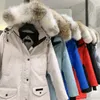 Kanadensiska designer kvinnor gooses rockar jacka kvinnor ner jackor parkers vinter huva var varm kvinnlig vindtät jacka
