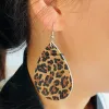 Retro Schmuck Leopard Print Wasser Tropfen Form Hoop Ohrringe Für Frauen Neue Design Vintage Temperament Party Hochzeit Geschenk