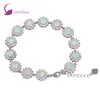 Glam Luxe Mysterious 925 Sterling Silver Overlay CZ White Fire Opal Bracelets for Teen Girls 22cm 8 85インチB461175T