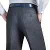 Erkekler Suits ICPans Siyah Takım Pantolon Erkekler Gevşek Yün Pantolon Klasik Düz S Elbise resmi iş