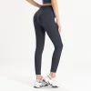 Legginsy damskie, spodnie do jogi, fitness, bieganie, zamrożenie gołe spodnie, kieszenie boczne, brzoskwiniowe czerwone pośladki, ciasne capris, odzież sportowa, kamizelka, spodnie do joggingu