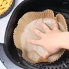 Bakeware Tools Silicone Bowl For Air Fryer Heatproof Baking Pot Nonstick With Paper Liners Oil Brush Kitchen Accessories