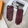 Gants en peau de mouton doux pour femmes, mitaines chaudes à doublure en peluche, gants à cinq doigts pour filles de haute qualité, cadeau d'hiver avec boîte