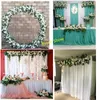 Dried Flowers 50100CM DIY Wedding Flower Wall Arrangement Supplies Silk Peonies Rose Artificial Floral Row Decor Marriage Iron Arch Backdrop 230923