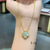 Дизайнерские ожерелья-подвески для женщин, элегантное ожерелье-медальон с 4/четырьмя листами клевера, высококачественное колье-цепочки, дизайнерские украшения, 18K подарок для девочек, ожерелье на удачу