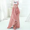 Pyjamas 70 * 120 cm enfant en bas âge enfants serviettes à capuche né bébé peignoir serviette de bain couverture chaud dormir lange d'emmaillotage pour bébé garçons filles 230923