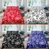 Paisley Bandana مطبوعة 2 3pcs مجموعات الفراش حاف مع سادة سرير الفراش واحد ملكة كوين كينج حجم H0913260V