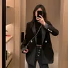 Women's Patchwork Blazer Striped Suit Jacket Office Women Korean Fashion Slim Fit Cheap Wholesale Luxury Double-breasted Buttons