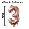 Other Event Party Supplies 16 32 40 Inch Silver Gold Foil Number Balloons Digital Globos Birthday Wedding Party Decorations Ballons Baby Shower Supplies 230925