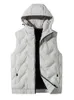 Hommes Down Parkas 90% Canard Blanc Rembourré Gilet D'hiver À Capuche Chaud Veste Sans Manches Léger Slim Fit Casual Puffer Gilet Manteaux 230925