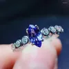 Cluster Ringen CoLife Sieraden 925 Zilveren Tanzanite Ring Voor Dagelijks Dragen 4mm 8mm Natuurlijke Eing Verjaardagscadeau vrouw