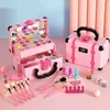 Halloween Toys Children Pretend Play Make Up Toy Simulation Cosmetics Set Safety Nontoxic Lipstick Eyeshadow House Christmas Presents 230925