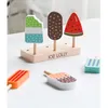 Kitchens Play Food Wooden Simulation Ice Cream Fake Cake Artificial Children Toys Wedding Party Bakery Dessert House Decoration Prop 230925