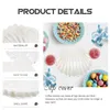 Cadeau cadeau 10 pcs conteneur en plastique boîte de bonbons porte-coquille de mer personnalité plat table conteneurs blanc PP petit